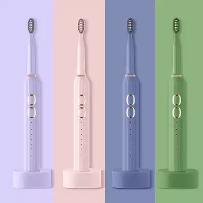 jiao electric toothbrush for men and women couples adult waterproof automatic wireless induction charging with 4 brush heads