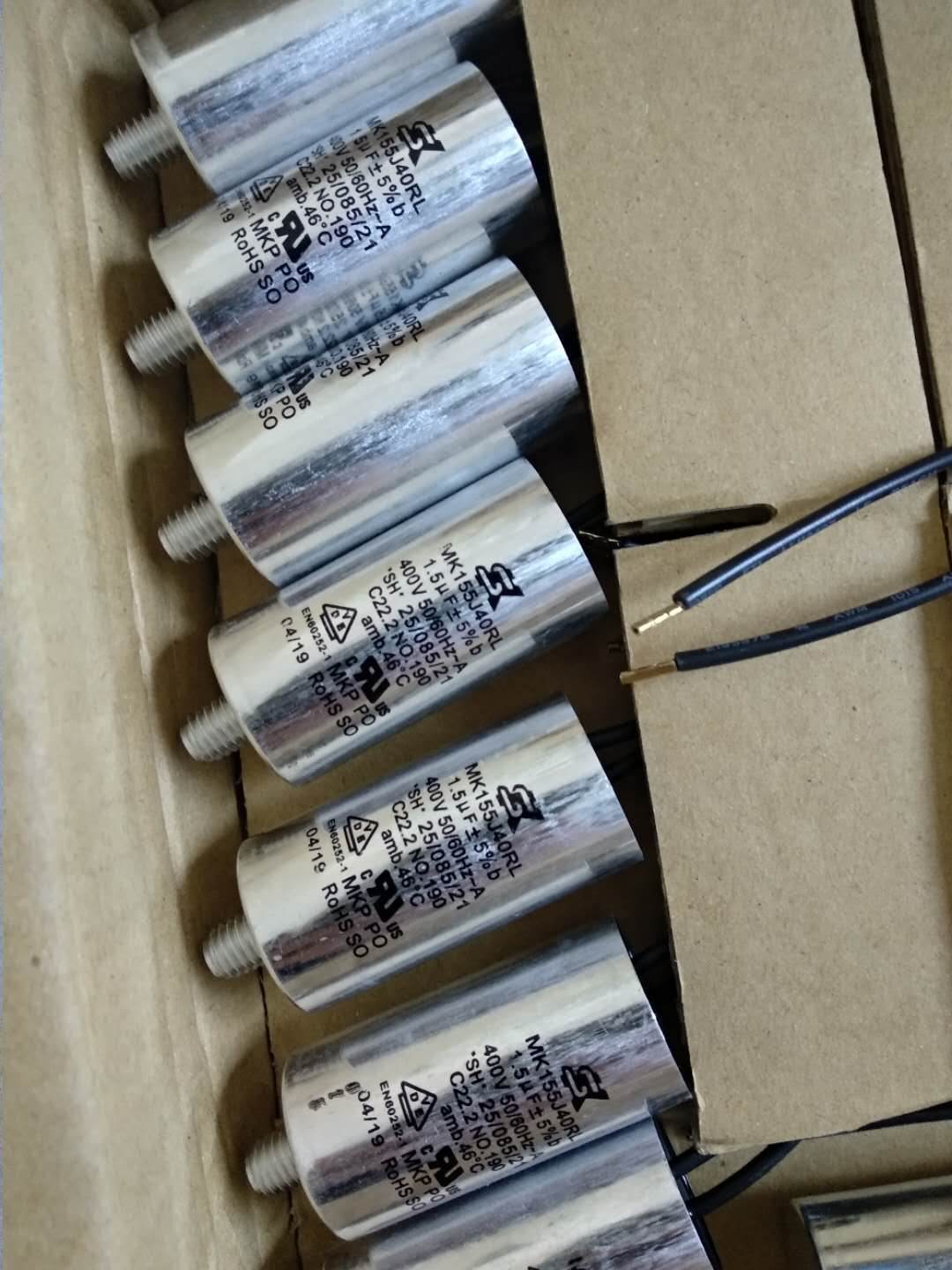 MK155J40RL 1.5UF 400V capacitors are supplied