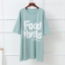 Phụ nữ mang bầu mùa hè áo thun cotton ngắn tay phiên bản Hàn Quốc 2018 mới dài đoạn rộng mang bầu cho bà bầu - Áo thai sản Áo thai sản