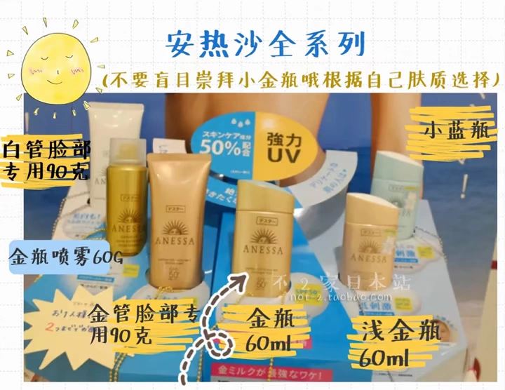 2018 Nhật Bản Kem chống nắng Shiseido Anzesa Gold Chai Kem chống nắng Nữ 60ml ngoài trời SPF50 Military training 90ml