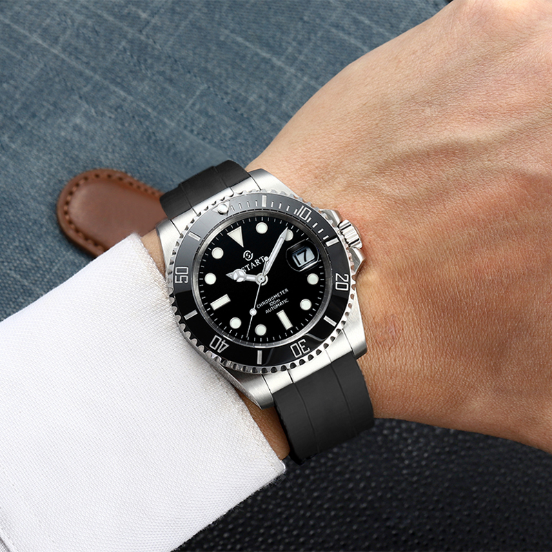 Start Star Black Water Ghost Watch Men's Mechanical Watch Genuine Diving Watch Men's Luminous Waterproof Fashion Sports Watch