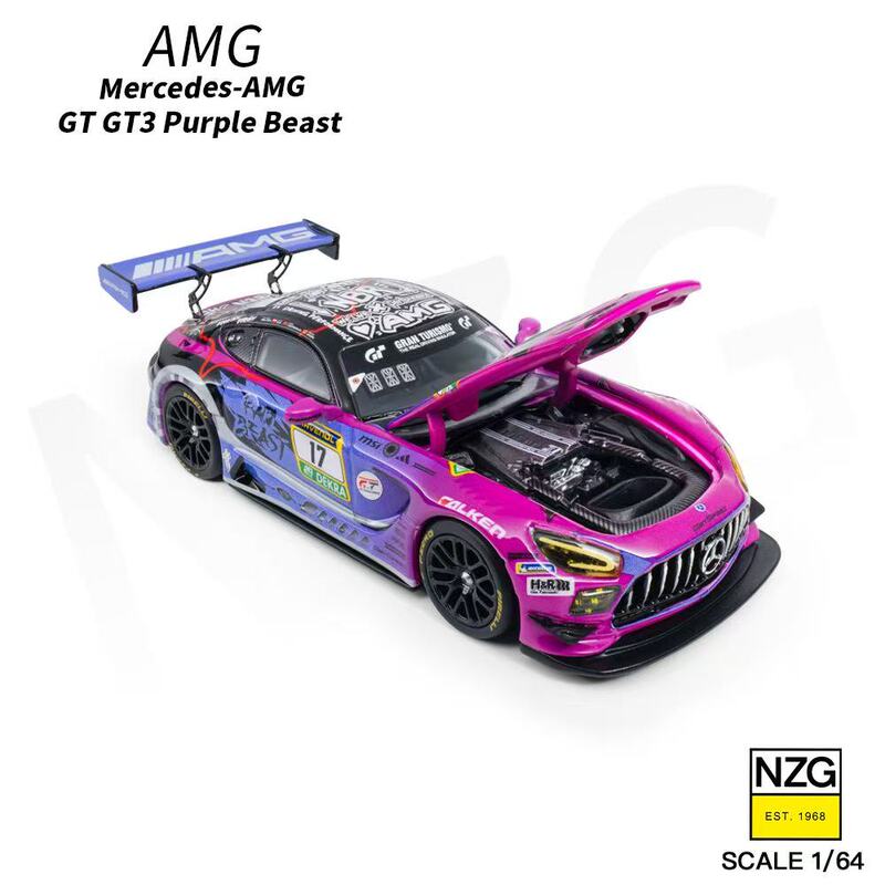 Kilo 1:64 Mercedes-Benz Amg Gt Gt3 Purple Monster Alloy Car Model Kilo 1:64 Mercedes-Benz Amg Gt Gt3 Purple Monster Alloy Car Model