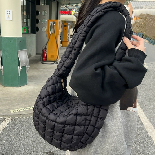 Демисезонная сумка через плечо, вместительная и большая сумка на одно плечо с ромбовидным узором