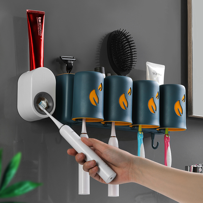 Italian DearLeyan toothbrush rack tooth cup hanger brushing cup wall-mounted punch-free mouthwash cup