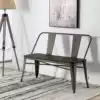 Wrought iron bench Balcony Garden chair American Industrial style Metal double chair Triple chair Hotel chair