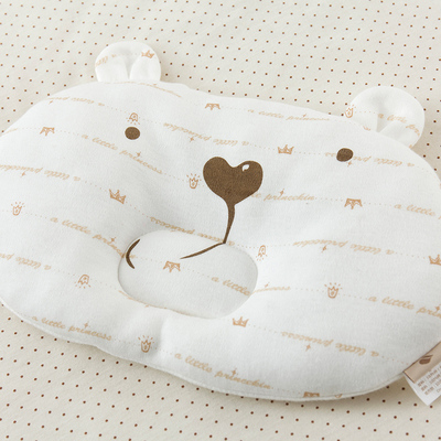 婴儿枕头定型枕新生0-2岁幼儿枕纠正防偏头矫正宝宝立体小熊纯棉