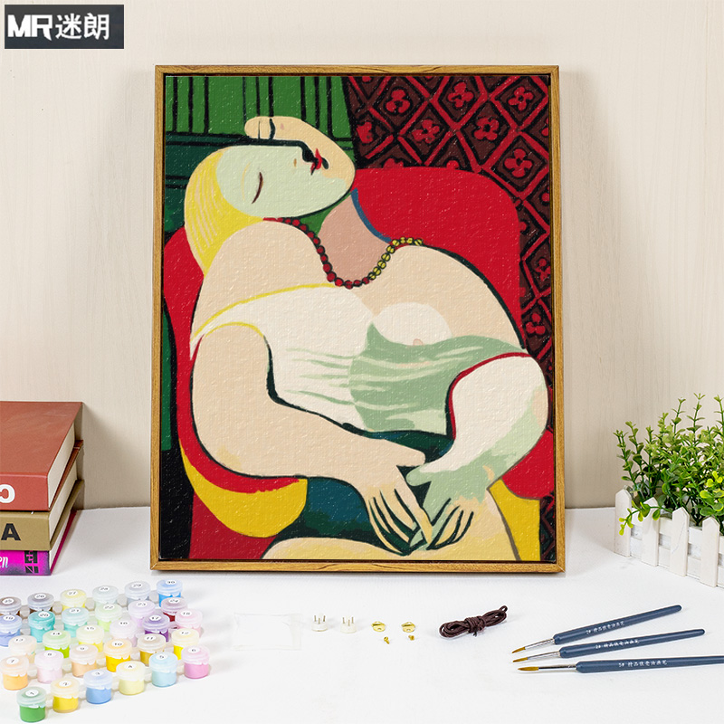 油彩画 人物 抽象的 🎨解锁艺术细胞！DIY数字油画油彩人物抽象名画手绘毕加索梦填色