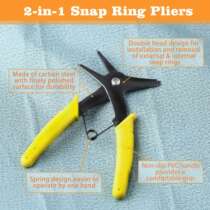 Yellow handle internal and external circlip pliers