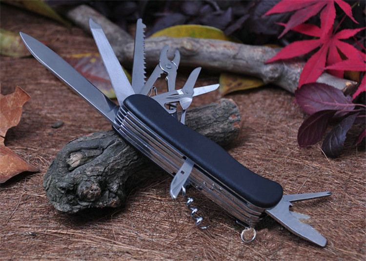 111 mm 17 chức năng Dao Thụy Sĩ kiếm thép không gỉ đa chức năng gấp dao ngoài trời cắm trại cắm trại cứu hộ dao dao găm quân đội Mỹ