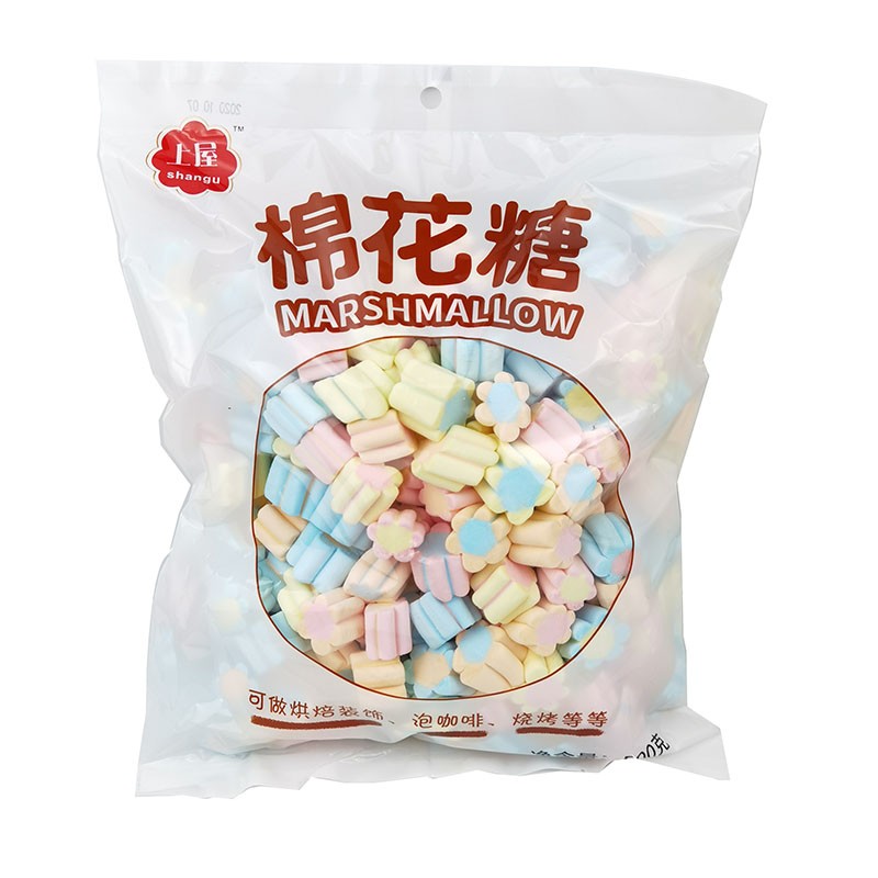 Small particles love heart-shaped snowflake crisp mixed color cotton candy edible net red birthday cake decoration 1kg