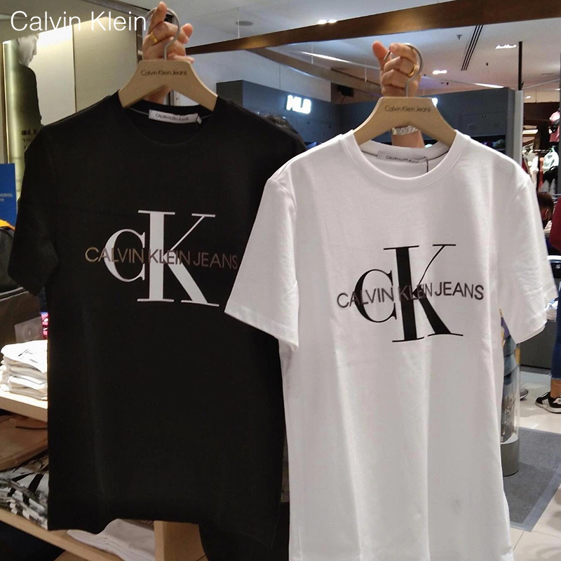 Jennie's Same Style Genuine Ck Calvin Klein Short-Sleeved Women's Pure Cotton Loose T-Shirt Casual Round Neck Top Jennie's Same Style Genuine Ck Calvin Klein Short-Sleeved Women's Pure Cotton Loose T-Shirt Casual Round Neck Top