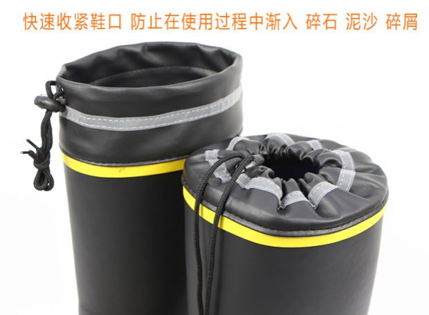 Bảo hiểm lao động mưa ủng chống đâm thủng bền và thoải mái chống thấm nước chống trượt chân thép nắp thép khai thác vật liệu khai thác - Rainshoes ủng lội nước