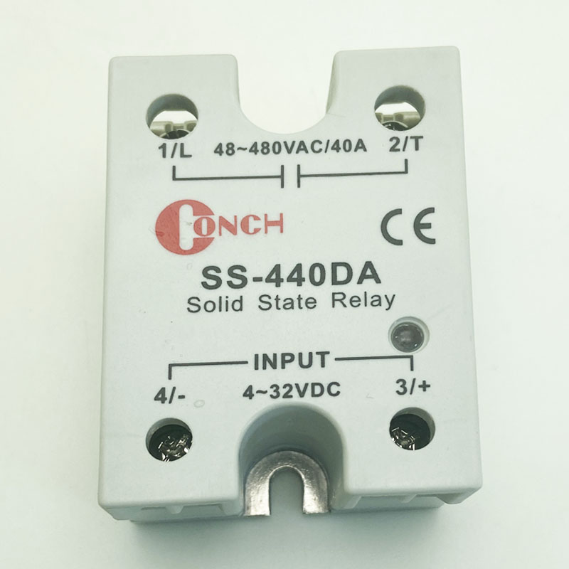 Original Taiwan Qisheng CONCH Single Phase Solid State Relay SS-440DA 40A 440V SCR module