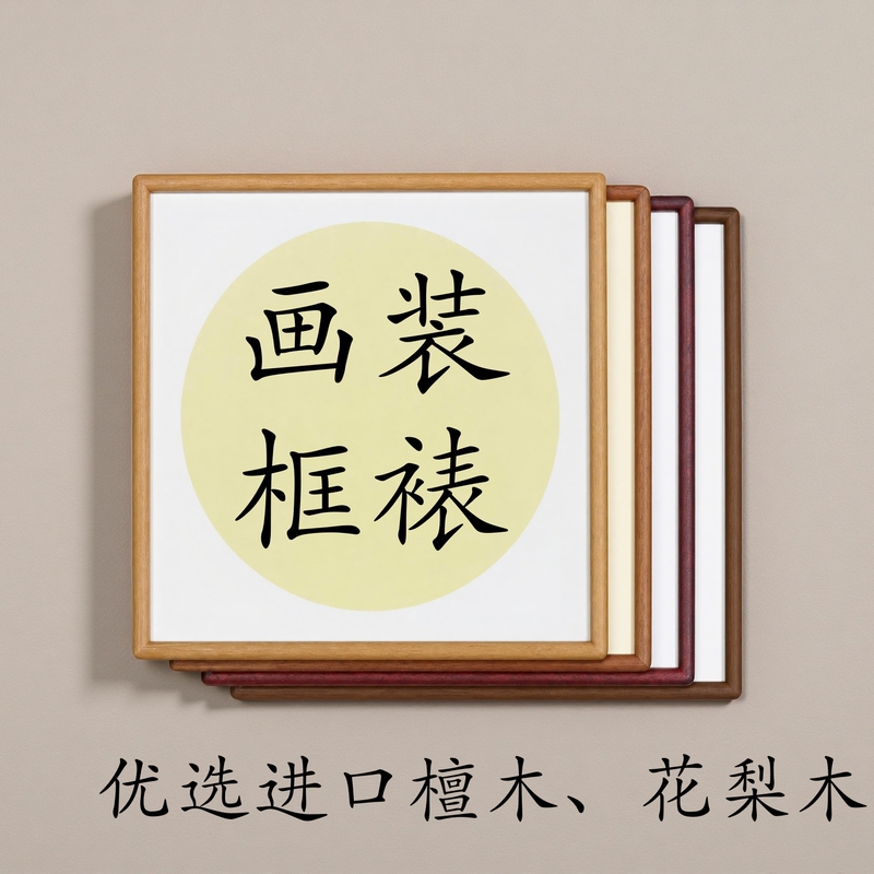 High-End Solid Wood Picture Frame, Mounting Frame for Traditional Chinese Paintings, Mounting Frame for Calligraphy, Frame Mounting, Picture Frame with Rounded Corners, Simple Solid Wood Frame High-End Solid Wood Picture Frame, Mounting Frame for Traditional Chinese Paintings, Mounting Frame for Calligraphy, Frame Mounting, Picture Frame with Rounded Corners, Simple Solid Wood Frame