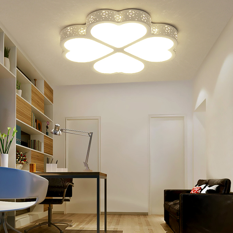 LED ceiling lamp warm children's room light bedroom lamp round romantic lamp study room lamp living room light simple modern