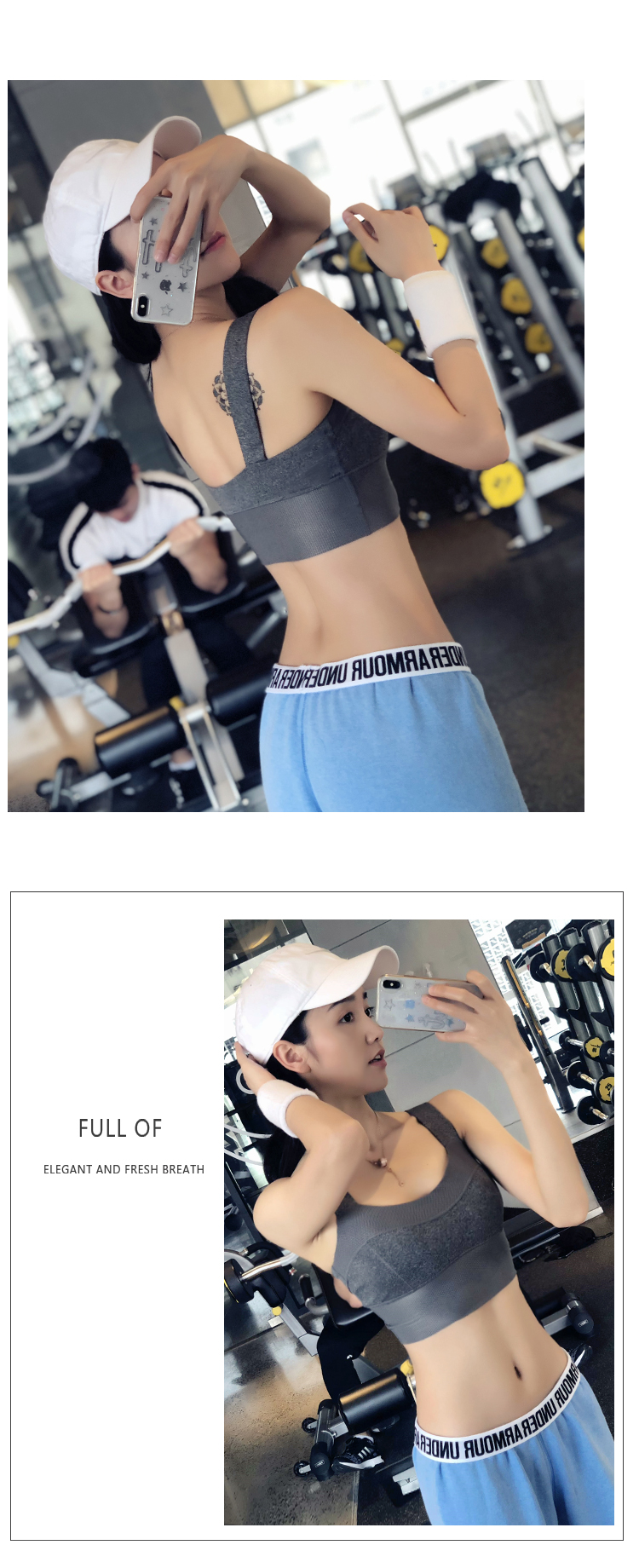 Thể dục đồ lót nữ chống sốc chạy tập hợp khuôn mẫu thể thao vest mà không cần vòng thép áo ngực yoga nhanh chóng làm khô áo ngực đoạn ngắn áo bra adidas