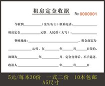 Rental deposit receipt