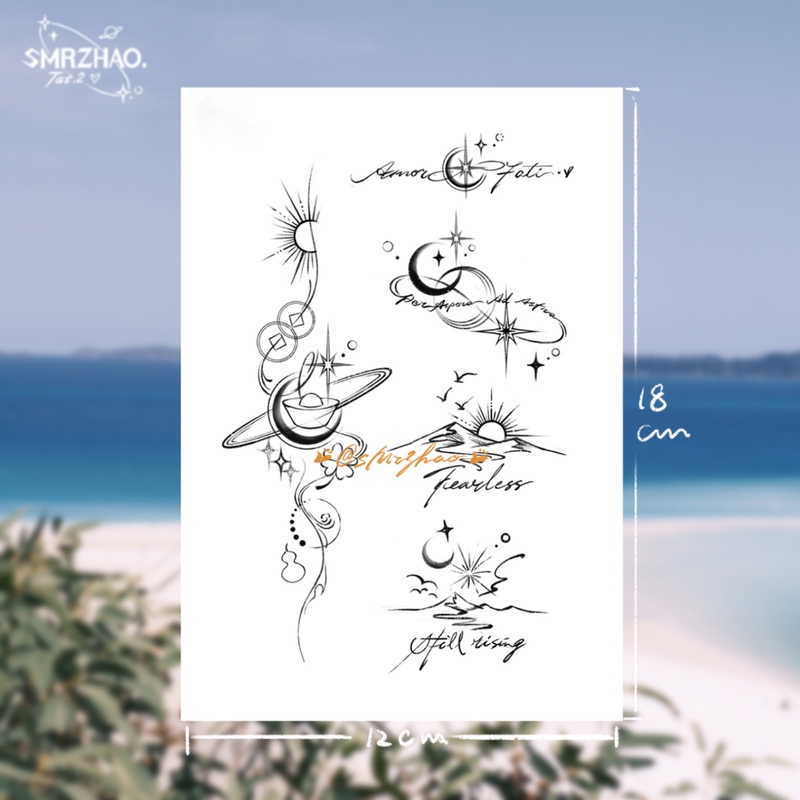 Smrzhao Tattoo Stickers | Good Luck Starry Sky Series
