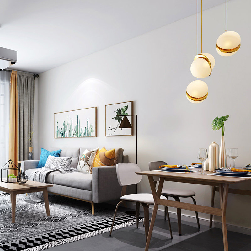 Nordic minimalist modern pure colour vegetarian color Black white unwoven wallpaper Living room Bedroom sofa wallpaper Waterproof