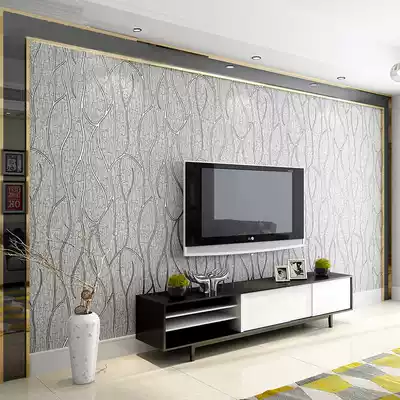 Simple modern TV background wall paper living room bedroom non-woven wallpaper 3D three-dimensional geometric abstract wallpaper