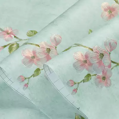 Self-adhesive bedroom non-woven wallpaper 3d three-dimensional American pastoral living room TV background wall decoration wallpaper home