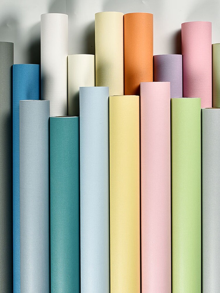 Nordic simple modern pure color pink self-adhesive wallpaper college student dormitory bedroom wallpaper moisture-proof can be scrubbed