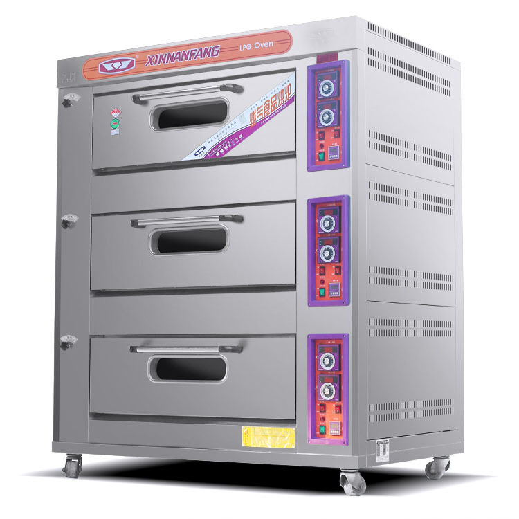 New South YXY-60A three-layer six-pan oven liquefied natural gas heating oven large commercial cake oven