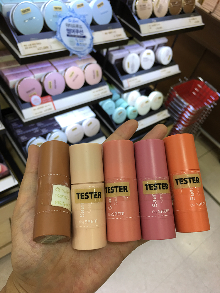Hàn Quốc saem tươi đa chức năng sửa chữa công suất thanh ánh sáng cao bóng blush thanh công suất sửa chữa thanh sáng thanh đánh khối