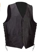 Classyak Mens casual leather vest cowhide MX3IQ USA Direct Mail