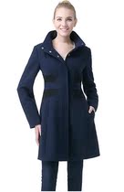 BGSD ladies long tweed coat woolen jacket 70% wool B18G us direct mail