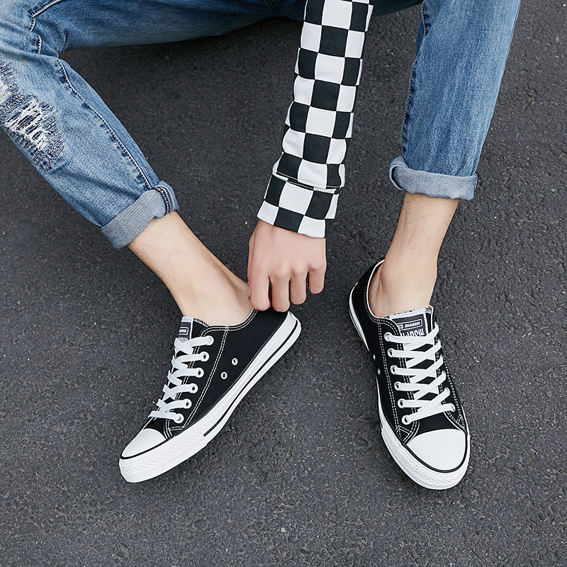 Universal spring low-top canvas shoes men's all-match Korean version of the sneakers casual shoes Harajuku ulzzang cloth shoes tide