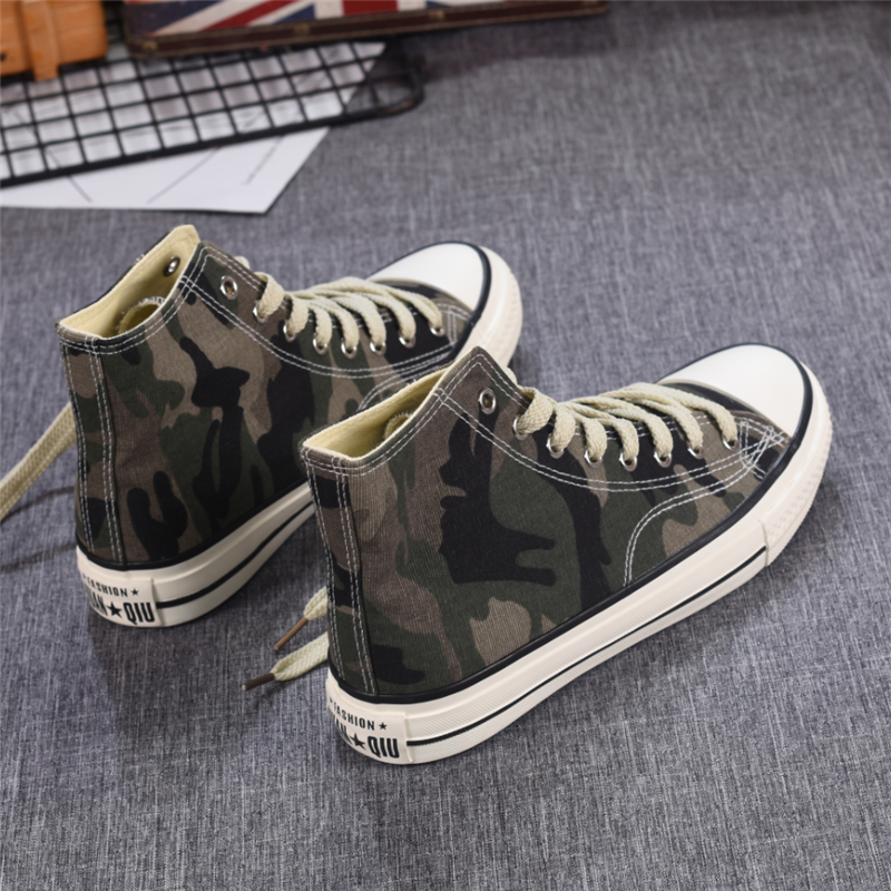 Universal ins super hot shoes camouflage ulzzang high-top canvas shoes male students Korean version of the shoes men's casual shoes