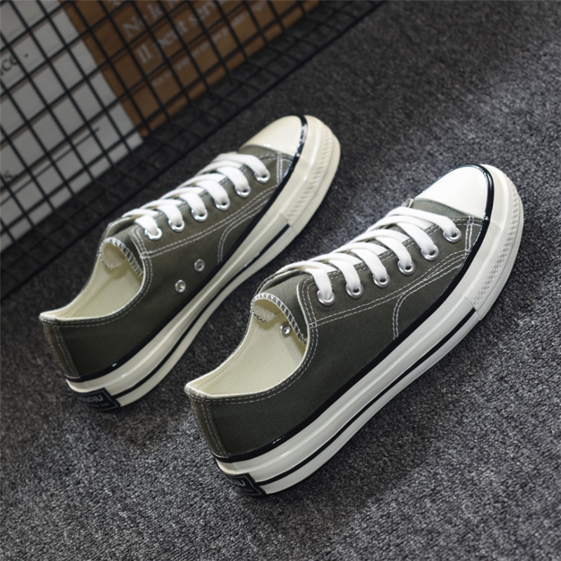 Universal ins super hot shoes men's Korean version casual wild olive green cloth shoes ulzzang Hong Kong style student shoes