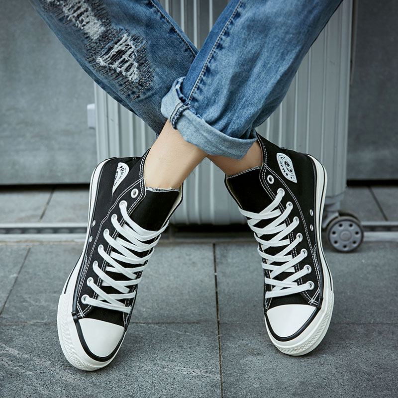 Universal summer 1970s small dirty orange Hong Kong style high-top canvas shoes male Korean version of the tide ins super fire street shooting student shoes