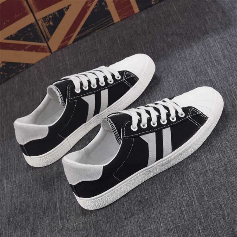 Universal ulzzang low-gang canvas shoes men and Korean edition of trend and flat casual shoes shell head students shoes