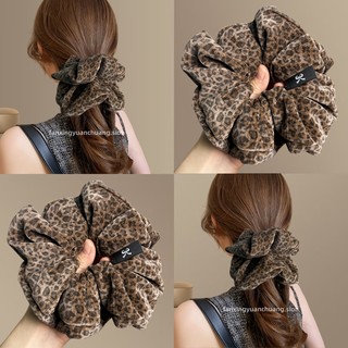 【梦中情圈】复古豹纹丝绒大肠发圈韩版马尾头绳百搭发绳旅行发卡
