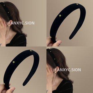 【邂逅优雅】秋冬星星黑色丝绒高颅顶发箍秋冬日常宽头箍旅行发卡