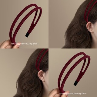 【怦然心动】双股压发防塌发箍毛绒头箍秋冬双层旅行发卡百搭发饰