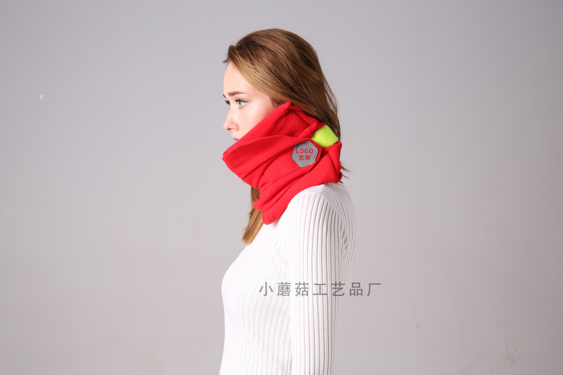 Đường dài du lịch hàng không gối cầm tay gối cổ bảo vệ gối ngủ gối ngủ trưa u-cổ gối ngủ ngồi vật - Gối goi chu u