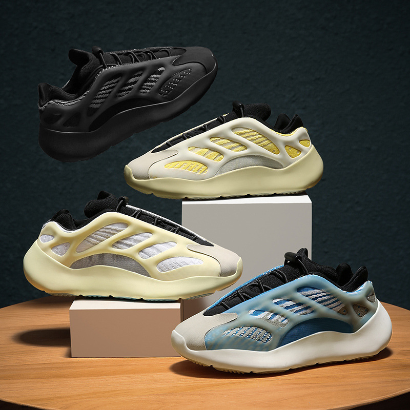 Size 48 Luminous Irregular Dad Shoes Waffle Yeezy Shoes 700V3 Official Website Extra Large Size Men's Shoes 45 46 47