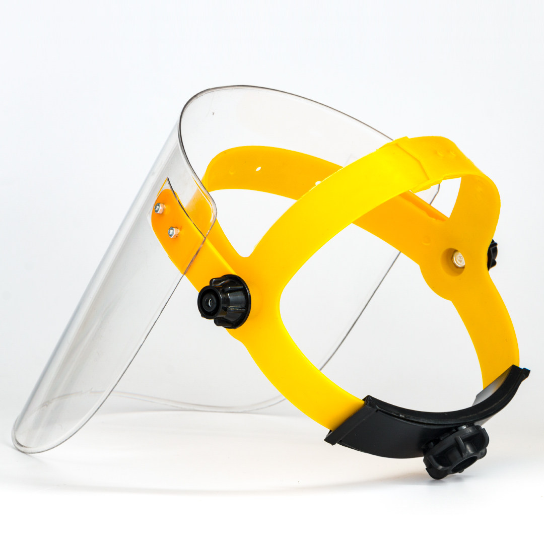 Fully transparent head-mounted welding mask argon arc welder grinding dust-proof anti-baking face full face protection brown face