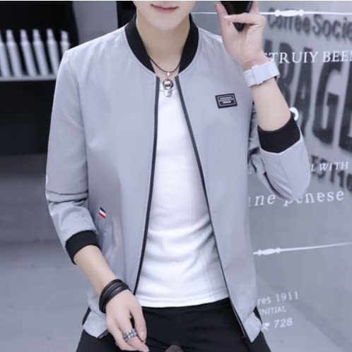 Jacket men's spring autumn season casual coat clothes cheap and good looking clothes students 100 hitch a teen handsome short style fashion