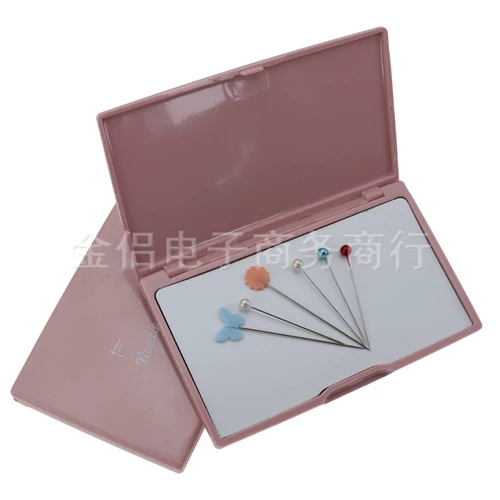 Розовая магнитная система хранения, портативная жестяная коробка