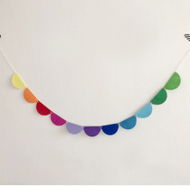 Ins rainbow flower small colorful flag festival decoration flower wall decoration felt cloth