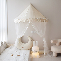ins childrens tent wall-mounted mosquito net princess home girl baby crib curtain anti-mosquito reading corner decoration