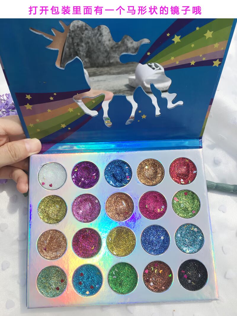 Trang điểm sequin Unicorn Eyeshadow Pan Flash Long lanh Crystal Face Facial Golden Fairy Children Makeup Makeup Show phấn mắt coco venus