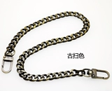 8 мм восьмигранная закаленная цепочка для сумки, металлический ремешок для сумки, светло-золотой, серебряный, антикварный пистолет, черная цепочка, аксессуары