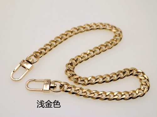 8 мм восьмигранная закаленная цепочка для сумки, металлический ремешок для сумки, светло-золотой, серебряный, антикварный пистолет, черная цепочка, аксессуары