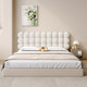 Thickened 14cm Small Snowball Headboard Cushion for Bedroom Tatami, No Headboard Soft Backrest Cushion, No Need to Disassemble and Wash, Cream Style