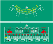 High-grade Texas holdem Baccarat Blackjack bullfight roulette Mahjong chips Table mat Three anti-cloth table cloth flannel custom